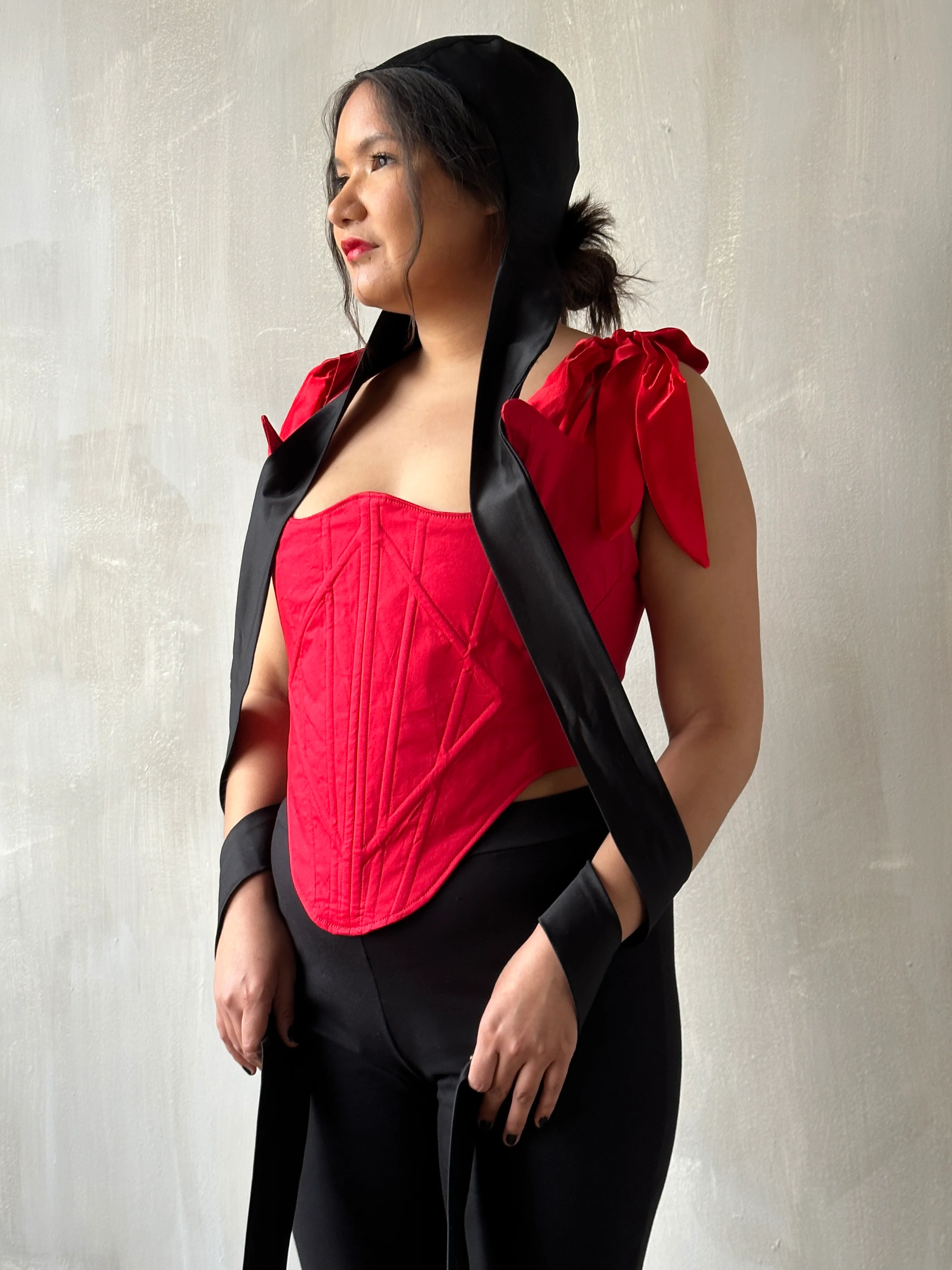 Diamond Demon Stays in Red Cotton Sateen - Image 7