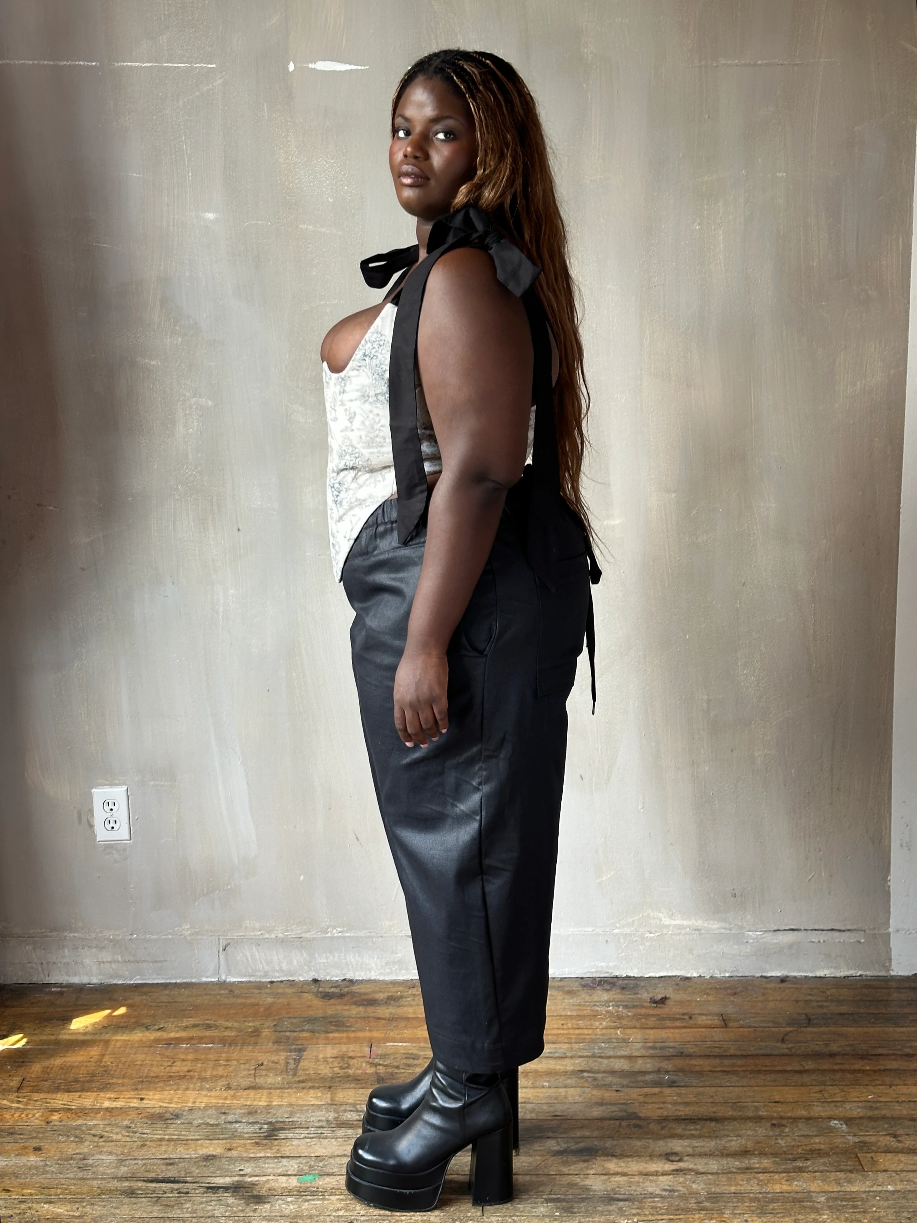 Sample Sale: Toile de Jouy Diamond Stays (50" Bust/40" Waist) - Image 19