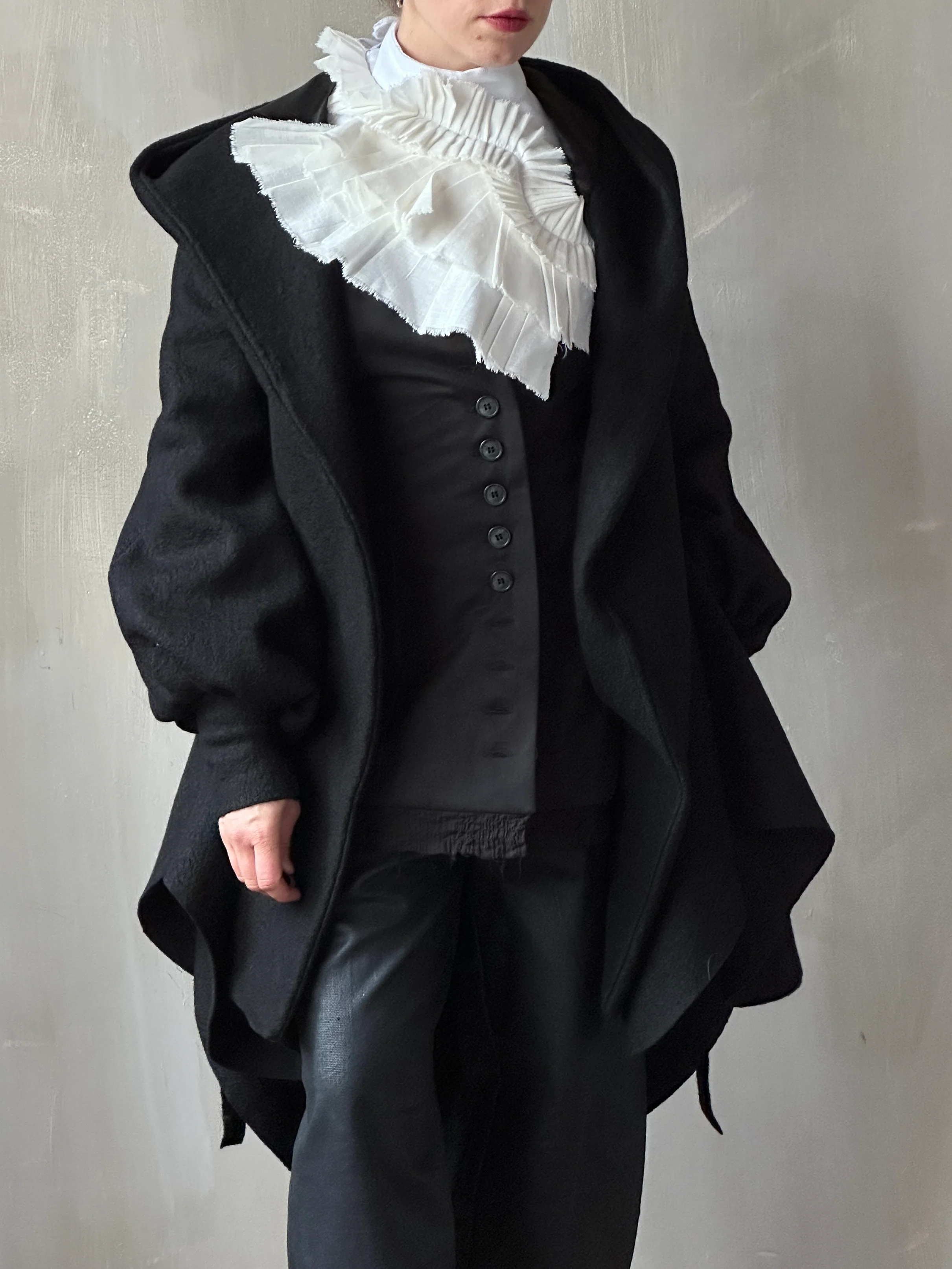 FW25: Tournure Jacket in Pure Wool (Black, In Stock, Limited Edition) - Image 9